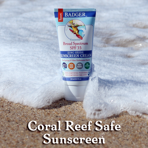 coral reef safe sunscreens badger