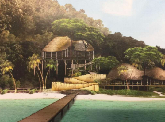The architectural drawings and the designs of Bawah Reserve, Indonesia